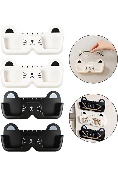 Tazweeq 4 Pcs Sunglass Organizer Wall, Cat-shaped Sunglasses Holder Organizer...