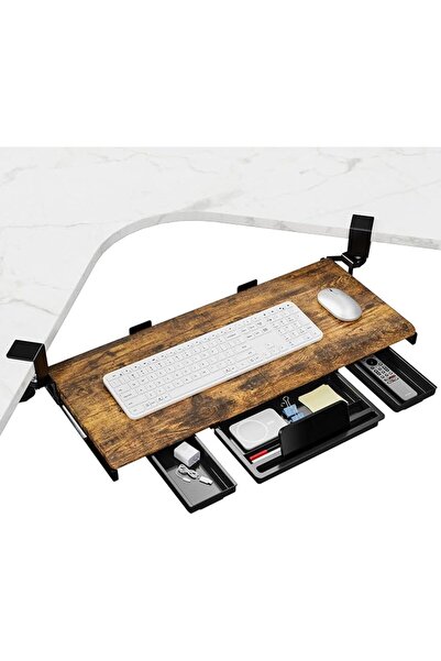 GENERAL ETHU Keyboard Tray Under Desk, Corner Keyboard Tray with 45°~90° Adju...
