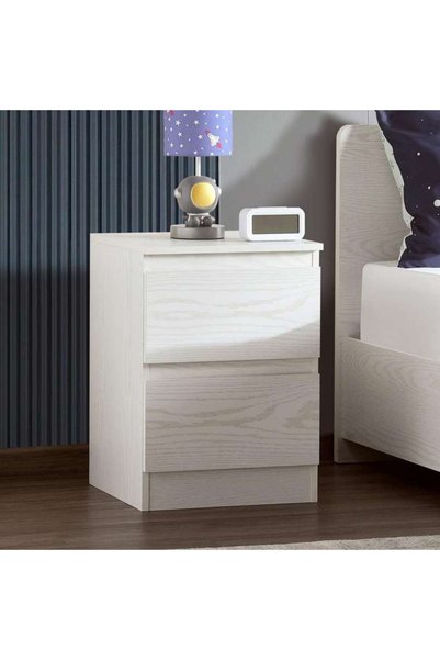 PAN HOME MALMO 2 DRAWERS NIGHT STAND - WHITE