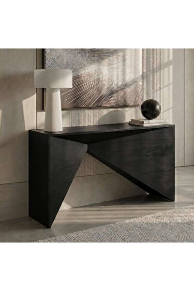 PAN HOME DARWIN CONSOLE TABLE SOLID WOOD - BLACK