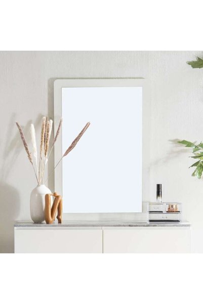 PAN HOME مرآة بريمير للزينة - بيضاء