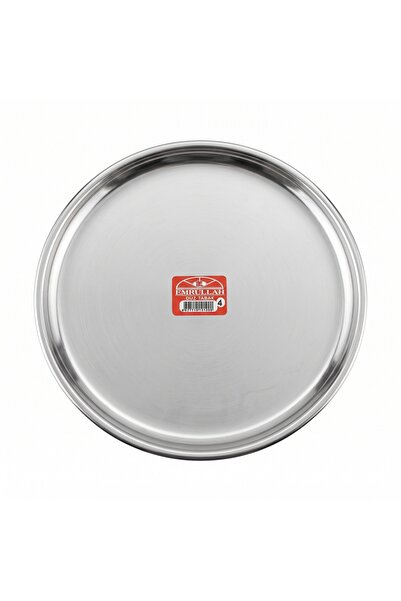 Emrullah Rostfrei Stainless Steel Flat Plate No:4 Ø21,50 cm Round Set of 2 (2...