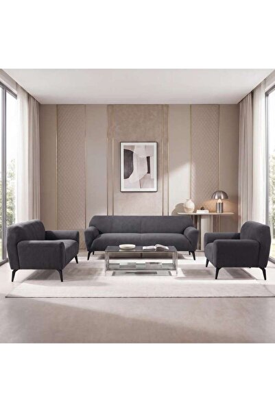 PAN HOME BREEZEA OFFICE SOFA SET 3+1+1 - GREY