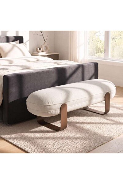 PAN HOME SCORT SMALL BENCH - BEIGE