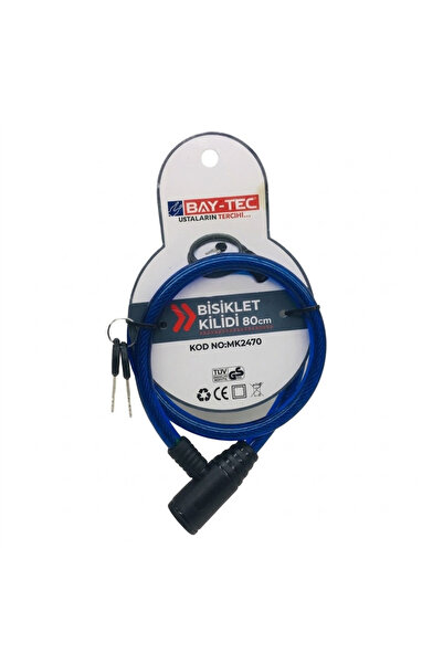 Prefix Yapı Bay-tec Bisiklet Kilidi 80 cm Spiral Kablolu Şifreli Bisiklet Güv...
