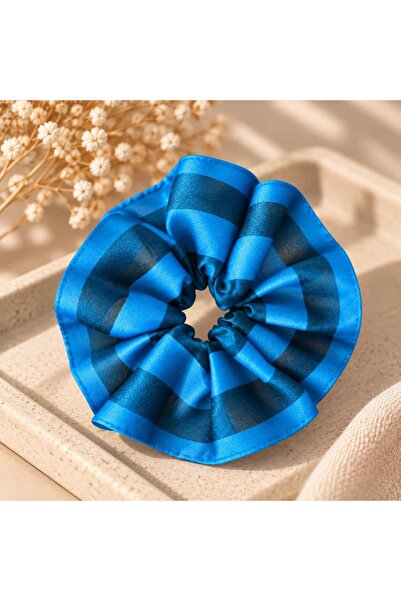 YoldaBebekVar Ribbon Detailed Taffeta and Tulle Large Scrunchie Hair Tie – 14 cm