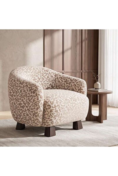PAN HOME KISO ACCENT CHAIR-DARK BEIGE