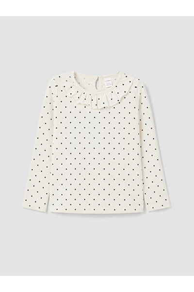 LC Waikiki Baby Collar Polka Dot Girl's T-Shirt