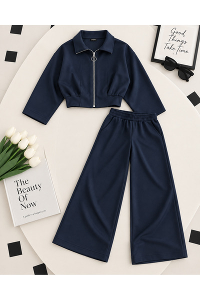 KOKOŞ BEBEK Trend Modal Pile Detailed 2-Piece Modal Oysho Girls' Set - 7/16 Y...