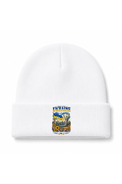 Rabona Fashion Ukraine Heritage Pride Trident & Kyiv Graphic Beanie