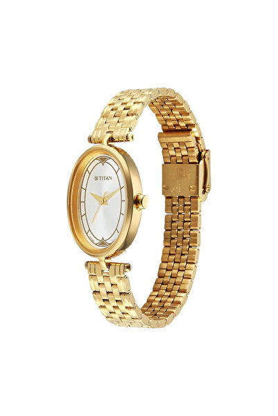 Titan Karishma Workwear Silver White Dial Stainless Steel Watch for Women