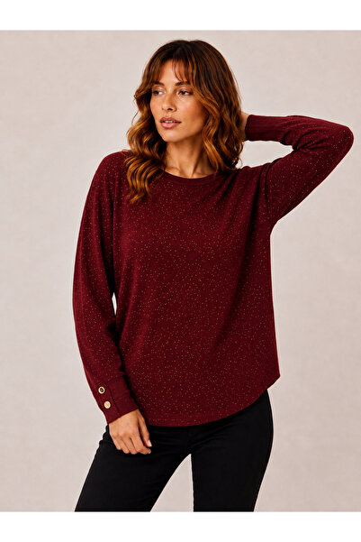 Okçu Triko Women's Round Neck Sparkling Knitwear Sweater 27K12307-30