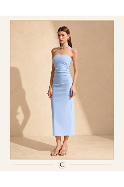 Celeste Atelier Selene Straplez Midi Elbise