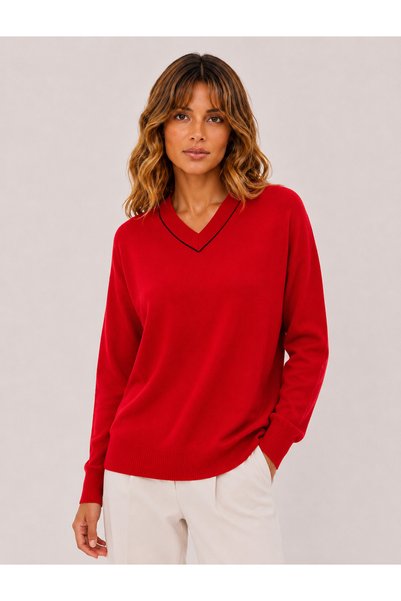 Okçu Triko Women's V-Neck Knitwear Sweater 27K12319-10
