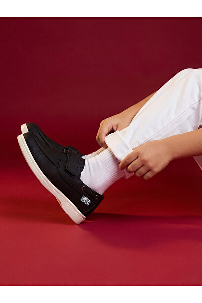 LC Waikiki Lcw Steps Black Boys' Classic Shoes with Nevavm Difference