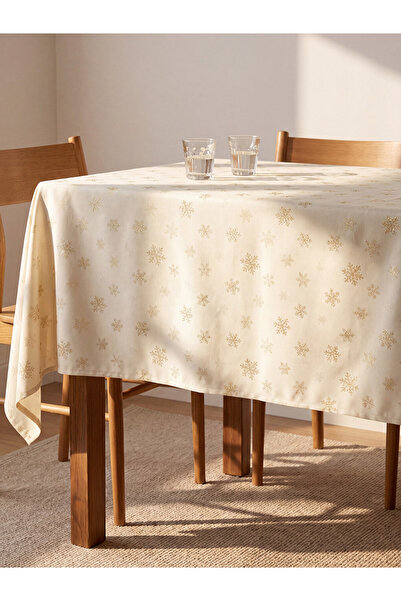 LC Waikiki Rmz Gi̇yi̇m Farkiyla Snowflake Embroidered Jacquard Tablecloth 140...