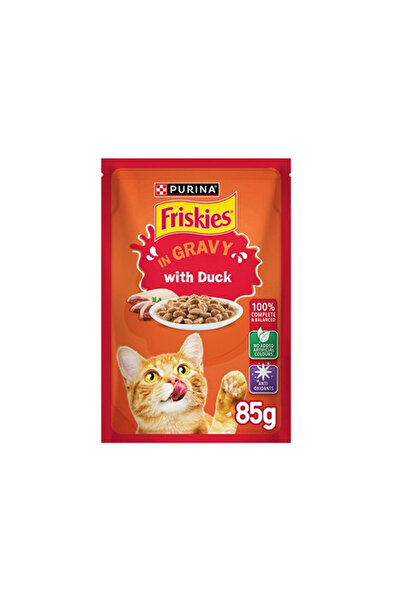 Purina One Purina Friskies Wet Cat Food with Duck in Gravy