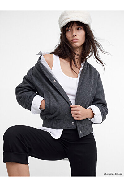 LC Waikiki Rmz Gi̇yi̇m Farkiyla College Roba Collar Women's Cashmere Jacket