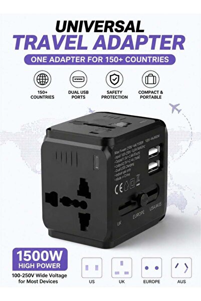 OULIYO Universal Travel International Adapter - Multifunction Worldwide Charg...
