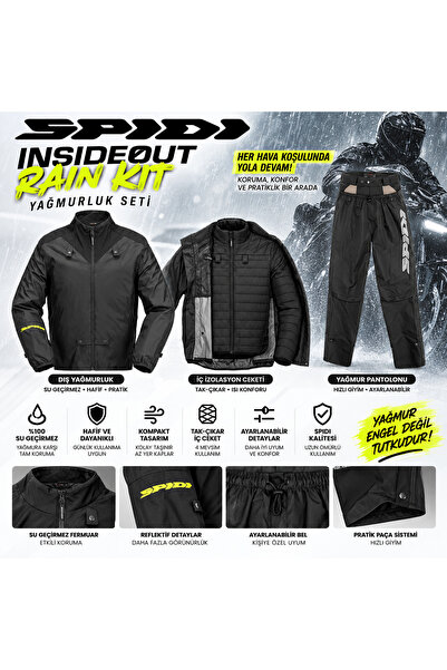 Spidi INSIDEOUT RAIN KIT YAĞMURLUK TAKIM E145