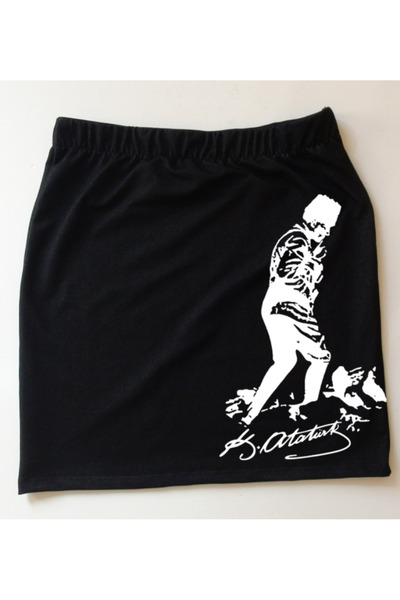 mAddog Black Above-The-Knee Skirt / Atatürk Kocatepe (Large) / Black