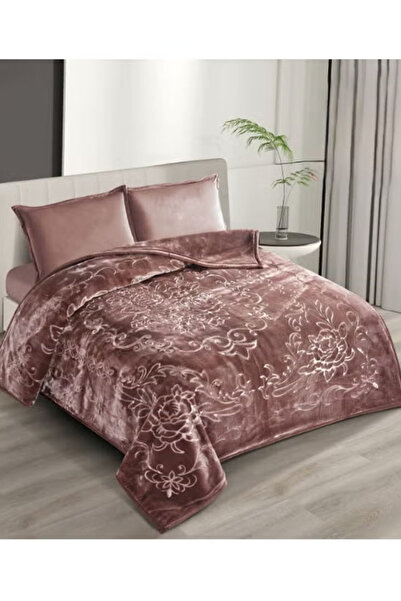 Generic Brand 6 kg double winter blanket, plain, engraved, super soft texture...