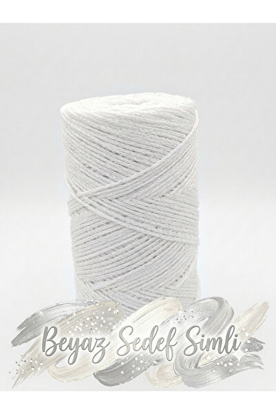 Bevella Macrame Cord Ασημί Οπτική Λευκή Μαλακή Βαμβακερή Αλυσίδα 1,5 χιλ. 200...
