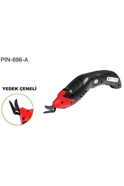 Kingstar Pin 696A Şarjlı Çok Amaçlı Deri Kumaş Kesim Makası (Yedek Bıçaklı) - Güçlü Motorlu Model