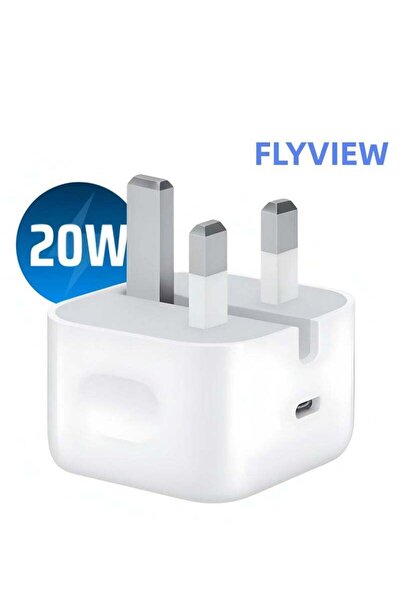 Flyview شاحن آيفون سريع بقوة 20 واط |   شاحن حائط سريع USB C مع كابل USB C إل...
