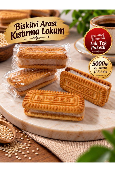 Bisküvi Arası Kıstırma Lokum 5000 gr Finger Bisküvili Lokum