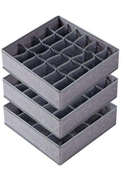 YIM-VIBEHAUS 3 Packs Wardrobe Organiser Drawer Organiser Underwear Sock Organ...