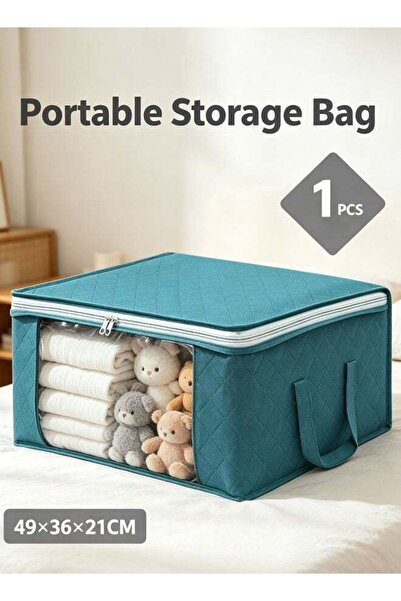 Quivlox 1PCS Foldable Non-woven Fabric Closet Storage Bag ，Large Capacity Clo...