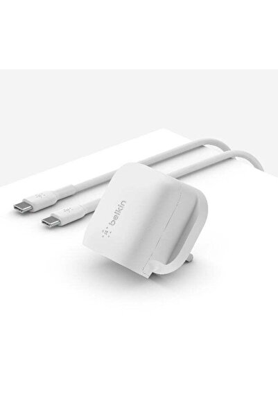 Belkin شاحن حائط USB Type C بقوة 20 واط، محول شحن سريع معتمد بتقنية USB-C PD 3.1