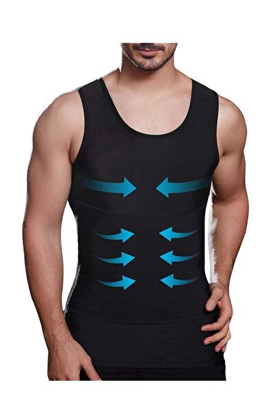 MIXDE Mens Slimming Body Shaper Vest, Gynecomastia Compression Shirts, Tummy ...