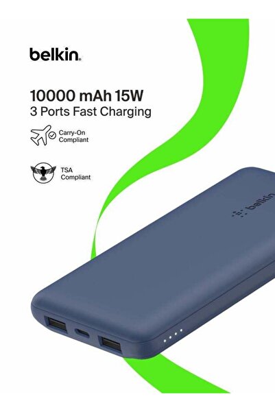 Belkin 10000mAh portable power bank, 10K USB-C portable charger with 1 USB-C ...