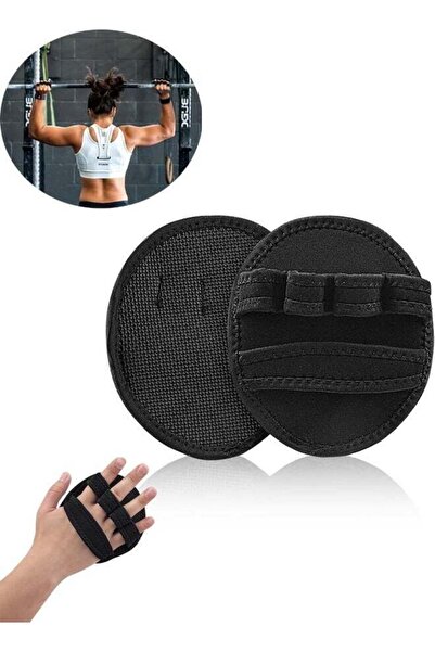 GIFT 1 Pair Breathable Black Calisthenics Gloves, Fitness Grip Pads, Gym Glov...