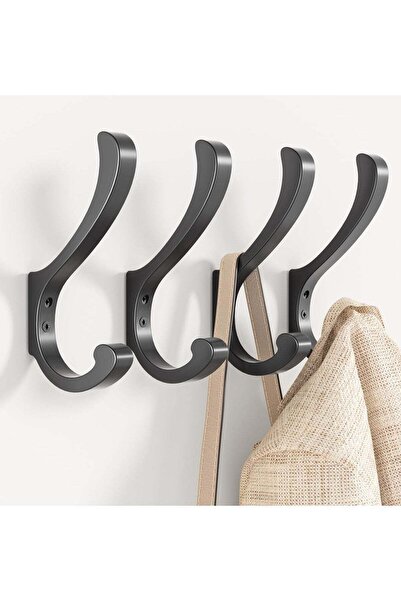RATSAW 4 Pack Hanging Coat Hooks Wall Mount - Wall Hooks For Hanging Heavy Du...