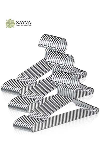 ZAYVA 30 Pack Heavy Duty Wire Coat Hangers - Stainless Steel Clothes Hangers ...