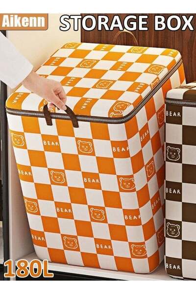 Aikenn 180l Large Storage Bags Non-Woven Quilt Storage Bins Waterproof Clothe...