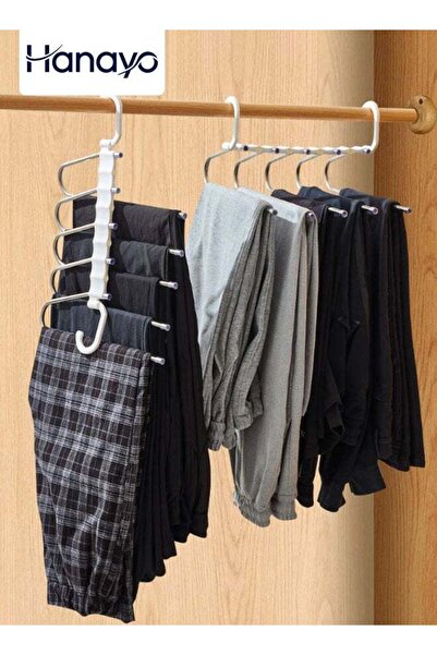 Hanayo 2 Pack Pants Hangers Multifunctional Hangers Space Saving Hangers Or C...