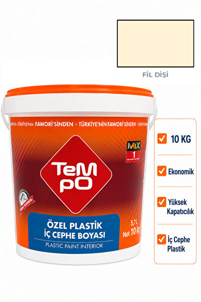 Tempo Plastik Boya Nefes Alan 10 Kg - Fildişi