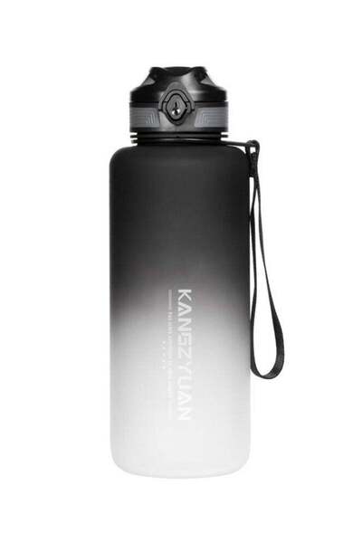 KANGZYUAN Sports Water Bottle, 1500ml, Black & White – High-Capacity Protein ...