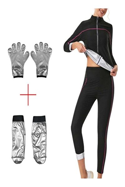 YS Sauna Suit Set for Men, Long Sleeve + Pants, Burn More, Sweat More, Sweat ...
