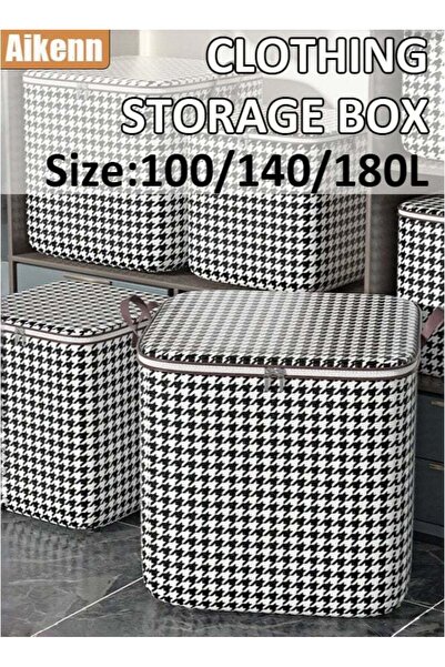 Aikenn 180l Large Storage Bags Non-Woven Quilt Storage Bins Waterproof Clothe...