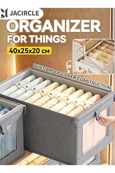 GENERAL JACIRCLE Wardrobe Clothes Organizer Foldable Closet Storage Organizer...