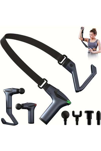 EzzySo Mini Massage Gun With Muscle Massager Belt For Relaxation With Extende...