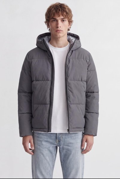 Jack & Jones Erkek Ayarlanabilir Bagcikli Kapüsonlu Puffer Ceket - Galaxy