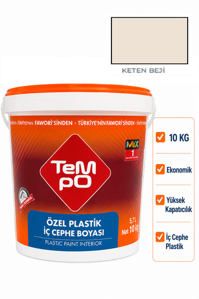 Tempo Plastik Boya Nefes Alan 10 Kg - Keten Beji