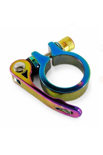 SARİSSA BİSİKLET Bicycle Seatpost Clamp with Latch Rainbow 34,9mm (Compatible...