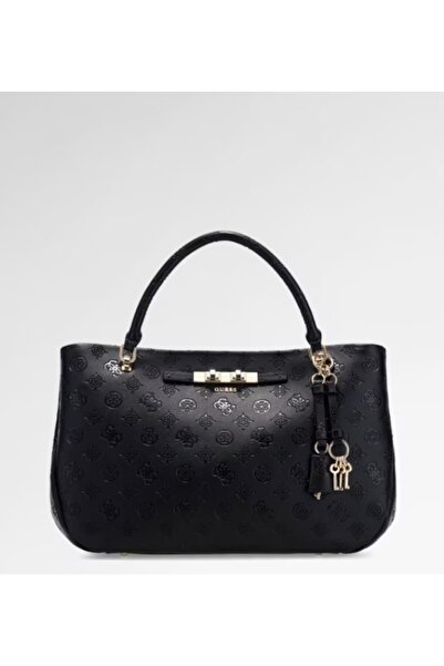 Guess Women's Handbag Monogram Patterned Large Volume Stylish Daily Shoulder ...